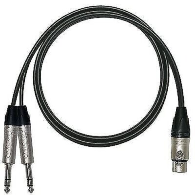Neutrik Female XLR Split into 2 x Neutrik Balanced Jacks, Sommer Peacock Cable