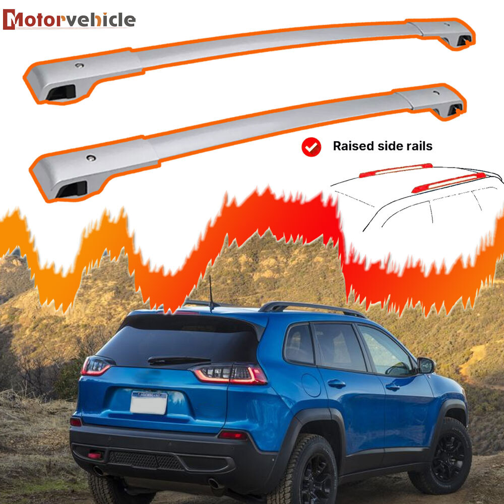 US Stock Silver Cross Bar for Jeep Cherokee 2014 2023 Roof Rack