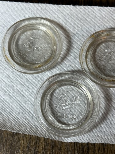 Vintage Ball glass lid No 10 3 pieces - Picture 2 of 4