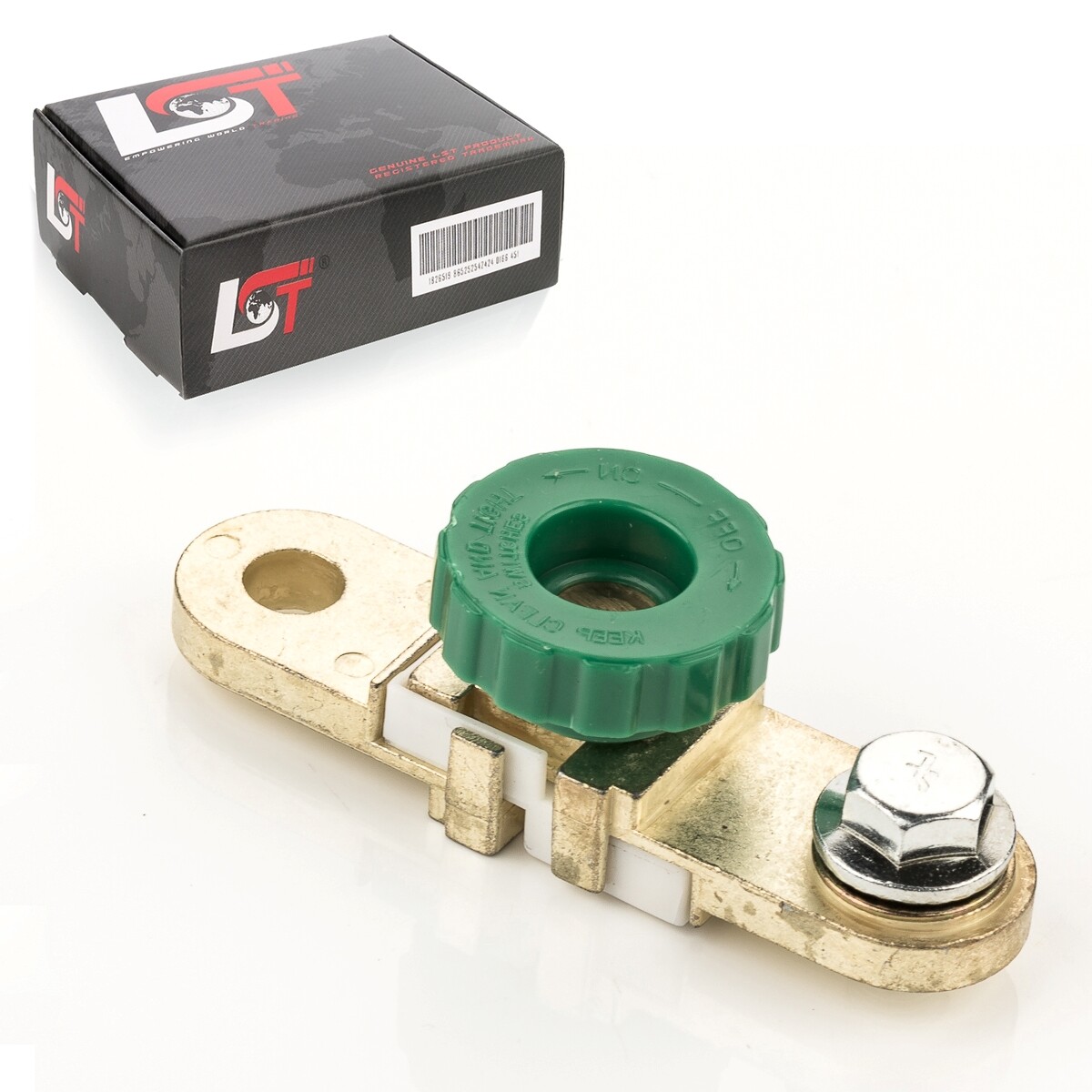 Car Battery Isolator Disconnect Switch with Round Knob Green for VW PASSAT