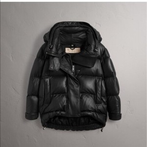 genuine leather puffer