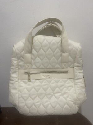 Cream Bella Russo 14.4  Tote Backpack Shoulder Bag With Dust Bag Brand New 