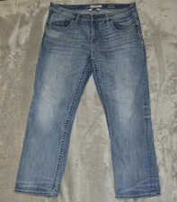 BKE Jeans Men's 36R Y2K 2000s Derek Bootleg Bootcut Relaxed Fit Stretch Faded