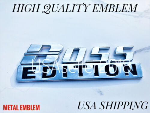 BOSS EDITION Chrome Fit All Car Truck logo Side Fenders CUSTOM EMBLEMS Gift Idea - Foto 4 di 8