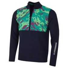 J Lindeberg Men's Hybrid Knit Outdoor SWEATER AMKW07006 M482 Green Medium NEW
