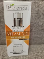  BIELENDA ENERGY BOOST FACE  SERUM VITAMIN C-BRIGHTENING & HIDRATING 1 oz/ 30 ml