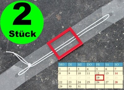 2x Datumschieber Datumsweiser für Dreimonatskalender 30 cm Breite Datumsschieber