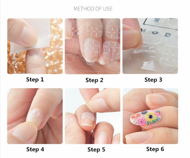 10 x False Nail Adhesive Sticker Pads, Doublesided Glue tabs . eBay