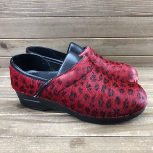 leopard print nursing clogs