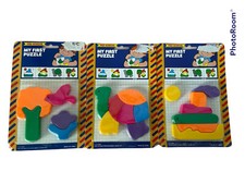 My First Preschool puzzle set of 3 Plastic Puzzles Animals And Boat Shapes