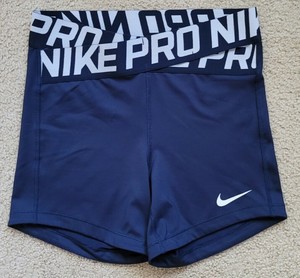 Women Nike pro dri fit intertwist spandex compression shorts Small Navy blue | eBay