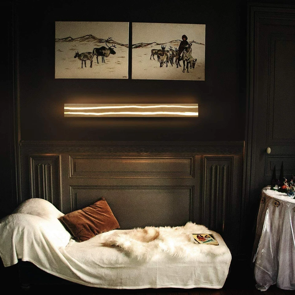 GBLY Wandleuchte LED 16W 100CM Wandleuchte innen Holzlicht Nachtlampe warmweiß - Bild 4 von 4