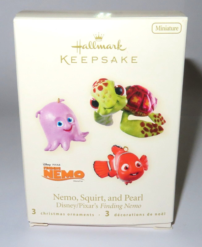 Hallmark Keepsake Ornament 2008 Finding Nemo Squirt and Pearl Miniature Set of 3