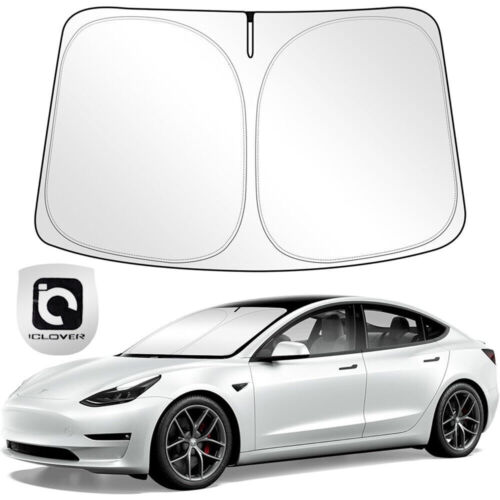 Parabrisas de coche parasol ventana delantera protección UV para Tesla modelo 3 Y - Imagen 10 de 10