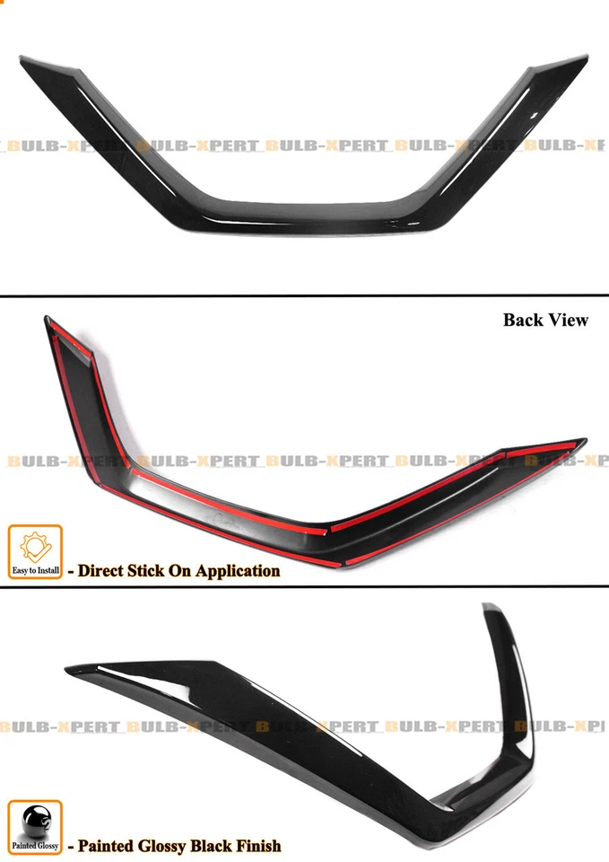 REJILLA DELANTERA NEGRA BRILLANTE CROMO-ELIMINAR EMBELLECEDOR CUBIERTA ADORNO PARA NISSAN SENTRA 16-19 Foto 3 de 4