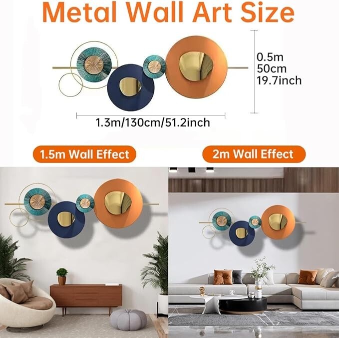 YUDACHU Metal Wall Art Gold Wall Decor for Living Room eBay