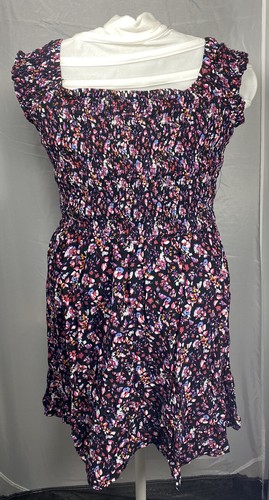 Express Floral Ruffled Top Sleeveless Cocktail Dress Small Square Neck Size XS - Picture 3 of 9