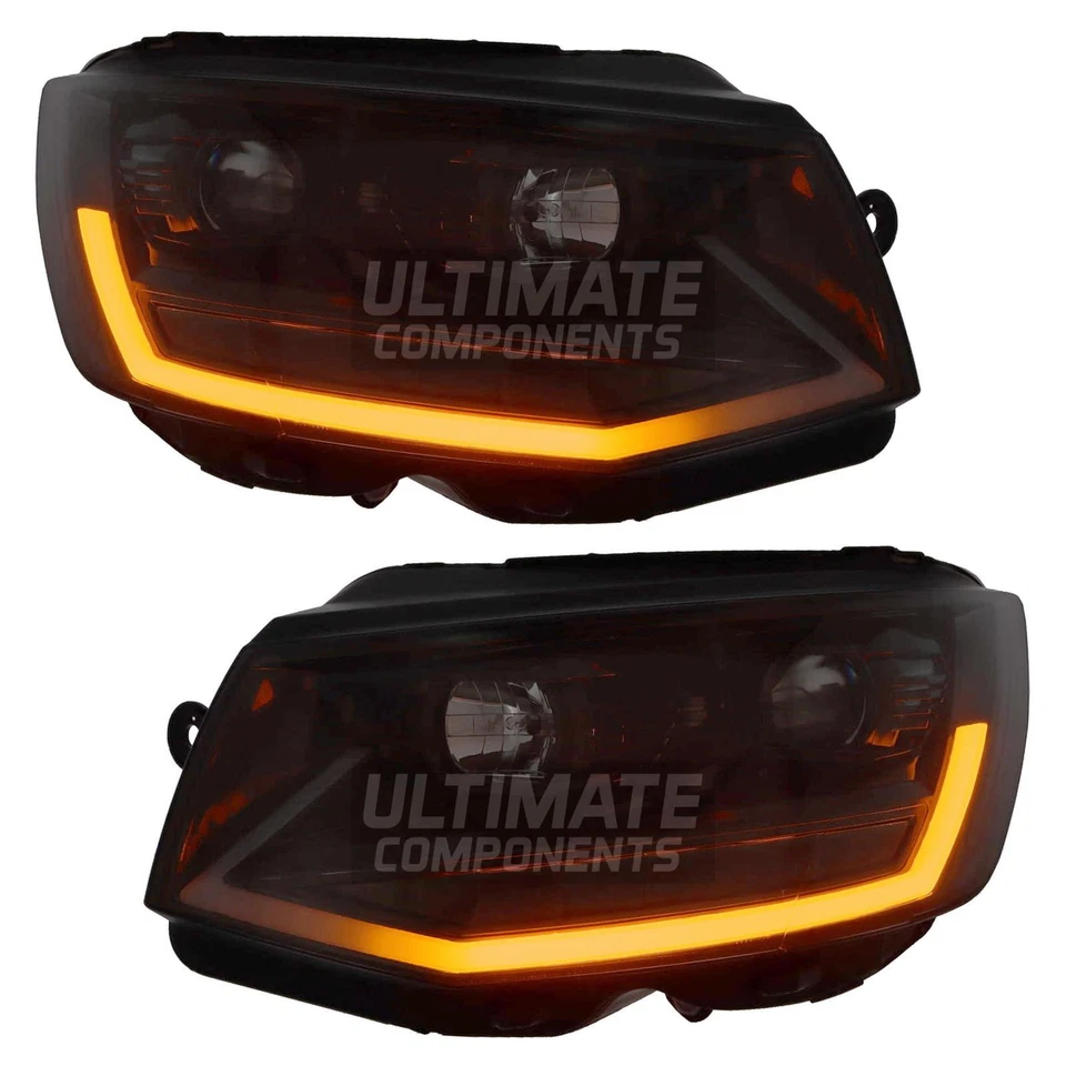 VW Transporter T6 2015-2020 Projector LED DRL Headlights Sequential Flashers - Image 3 of 4