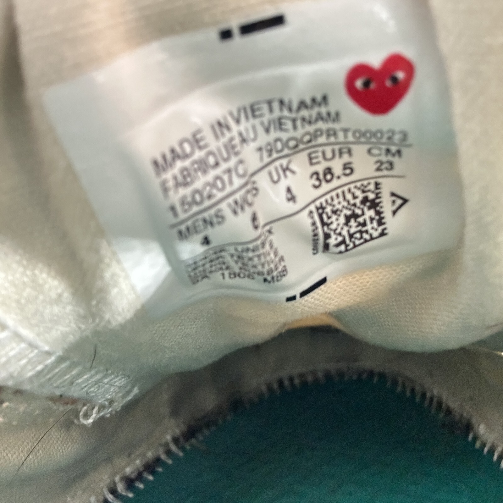 Converse Comme Des Garcons Hidden Heart White Canvas women Sneaker Shoes Size 6 thumbnail 13