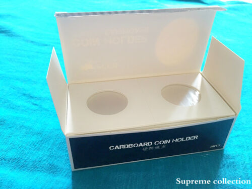 100 Stck. Münzhalter 2 x 2 Karton Mylar Flips Durchmesser 29 mm Neu Presidential - Bild 2 von 3