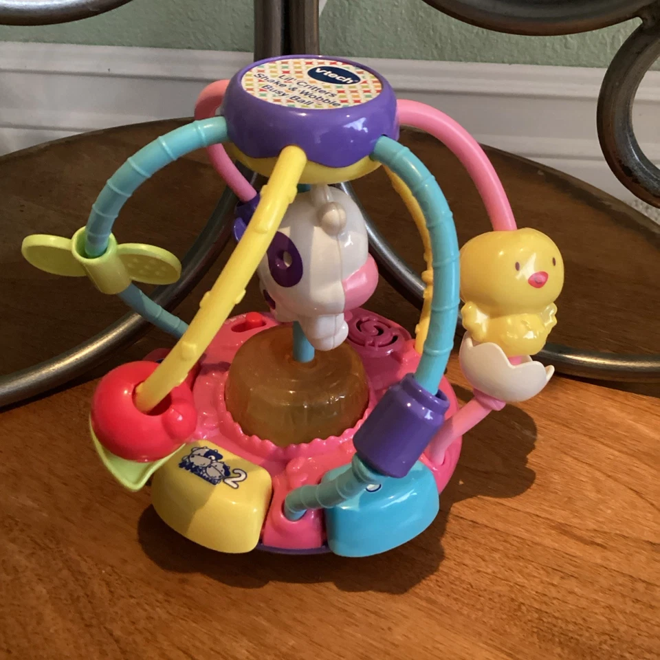 VTech Lil' Critters Shake & Wobble Busy Ball Baby Toy, Purple Pink Shake Music - Image 3 of 4