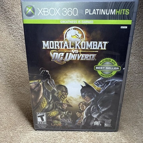 Mortal Kombat vs DC Universe (Xbox 360) Platinum Hits CIB COMPLETE & TESTED