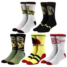 Cobra Kai - Dojo Symbol Crew Socks (5-Pair)  - Bioworld