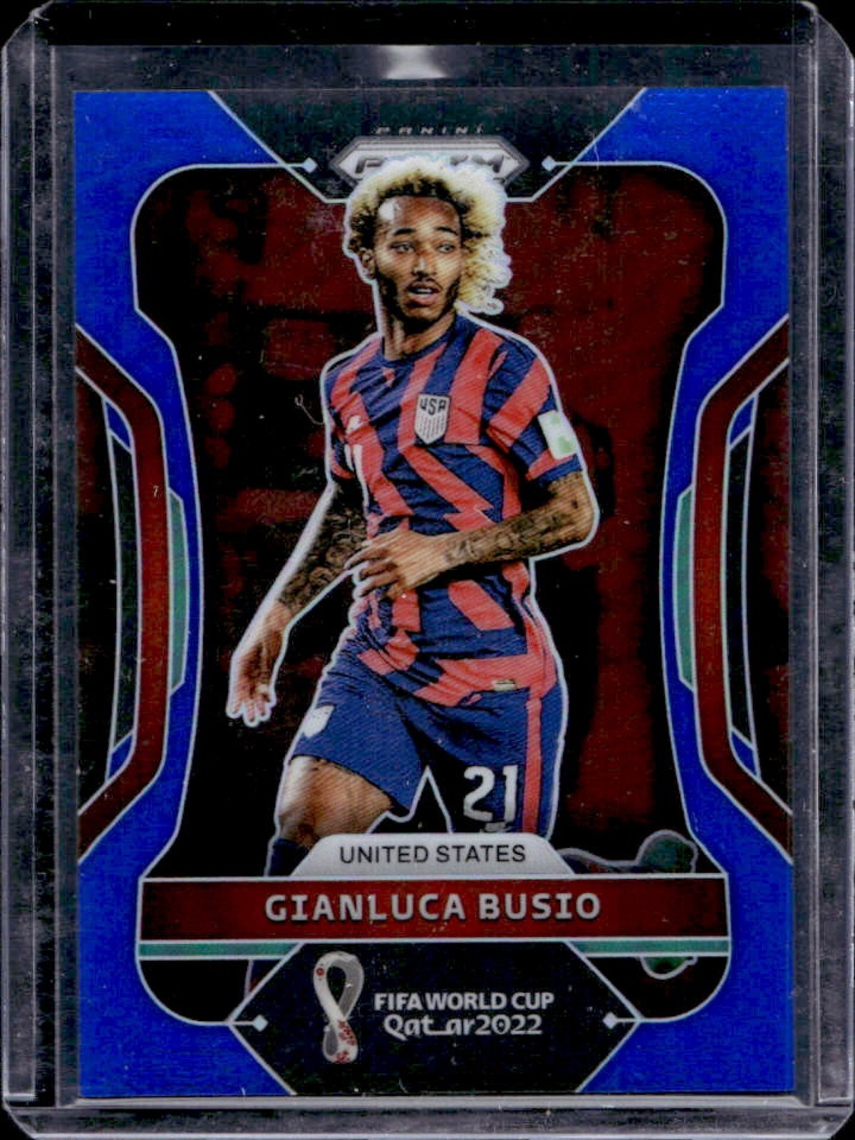 2022 Prizm World Cup Gianluca Busio Blue #249/299 USA