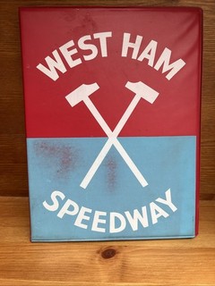West Ham Speedway Programme Folder For Recording Results.