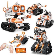 STEM Robotics Kit for Kids Ages 6 , 5-in-1 Remote/APP Control Coding Robot,