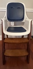 OXO Tot Sprout High Chair Navy/Walnut with Feeding Tray