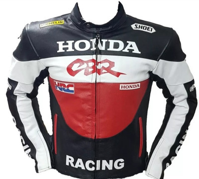 Honda CBR Motorbike Racing Armor Protected CE Approved Leather Jacket For Mens