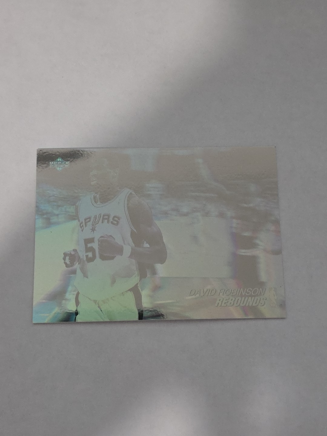 1991 Upper Deck David Robinson Holo Insert SP #AW-6 Rebounds Leader Spurs