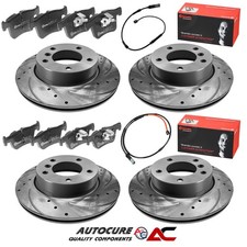 ADATTO BMW 420D M SPORT (MK1) (F32) DISCHI FRENO FORATI E SCANALATI + PASTIGLIE BREMBO