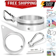 2" Large Flag Pole Rings, 2 Pcs Aluminum Alloy Spinning Flag Pole Ring Clips ...