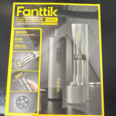 Fanttik Nex S1 Capsule Deluxe 3.7V Cordless Screwdriver 5Nm 320RPM 1/4in Bits