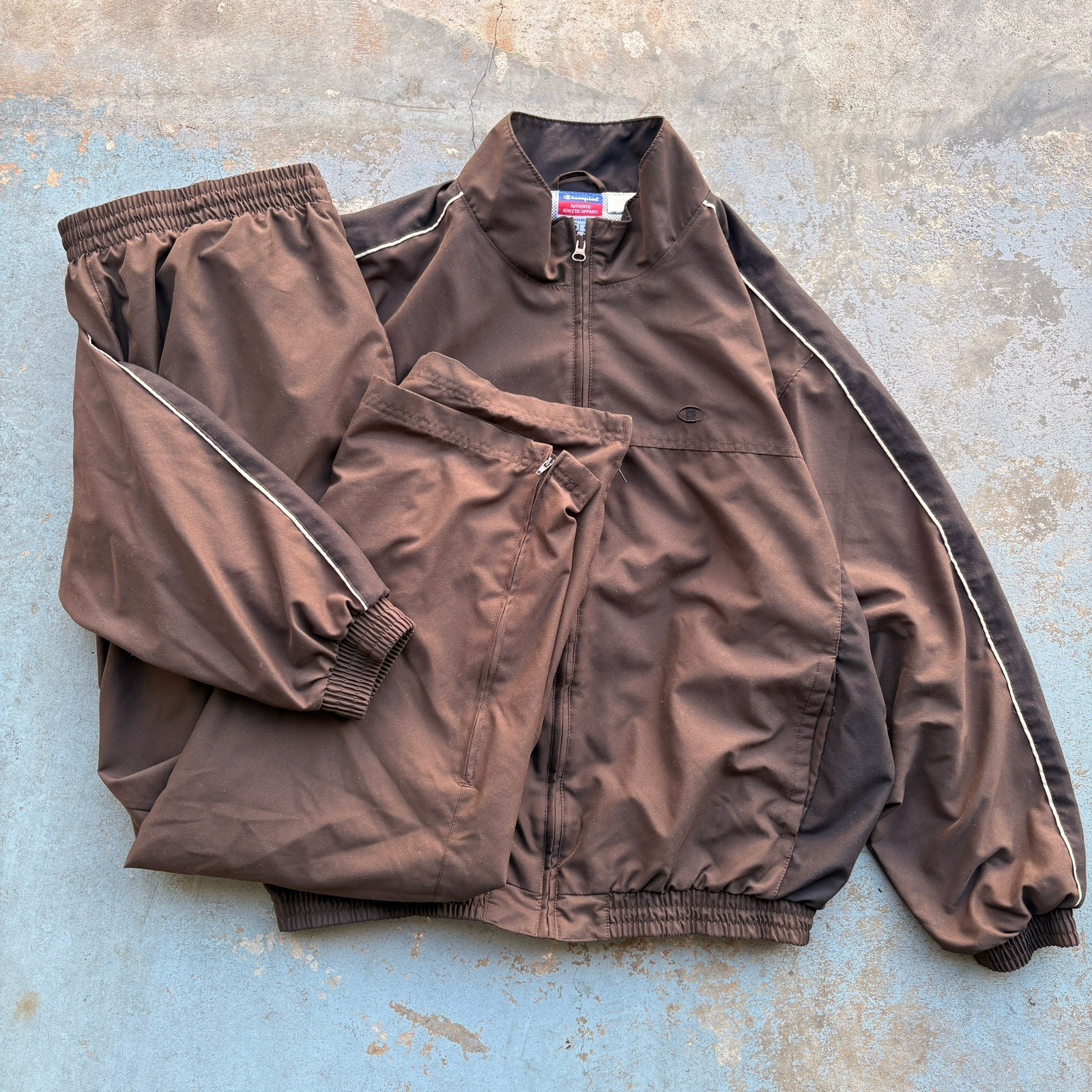 Champion Matching Brown Soft Shell Tracksuit Men’… - image 1