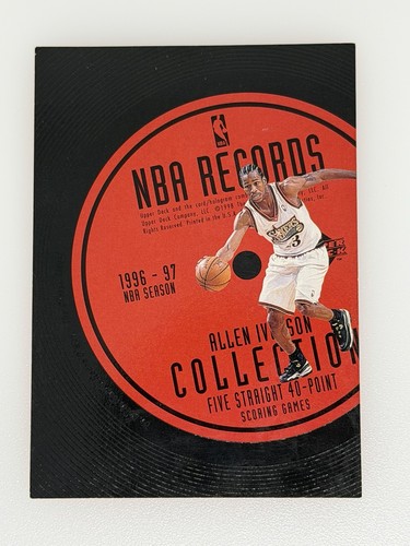 Allen Iverson #RC20 1997 Upper Deck Records Collection card
