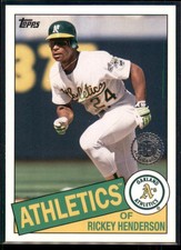 2020 Topps Rickey Henderson 1985 Topps Baseball 35th Anniversary #85-77