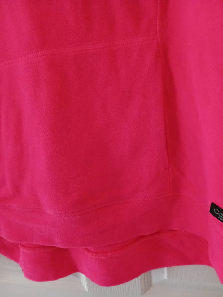 Calvin Klein Performance Rosa Neón Suelto Cuello Alto con Bolsillo Canguro Top L Foto 3 de 4