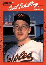 Curt Schilling 1990 Donruss #667 Baltimore Orioles FREE SHIPPING AutographDen