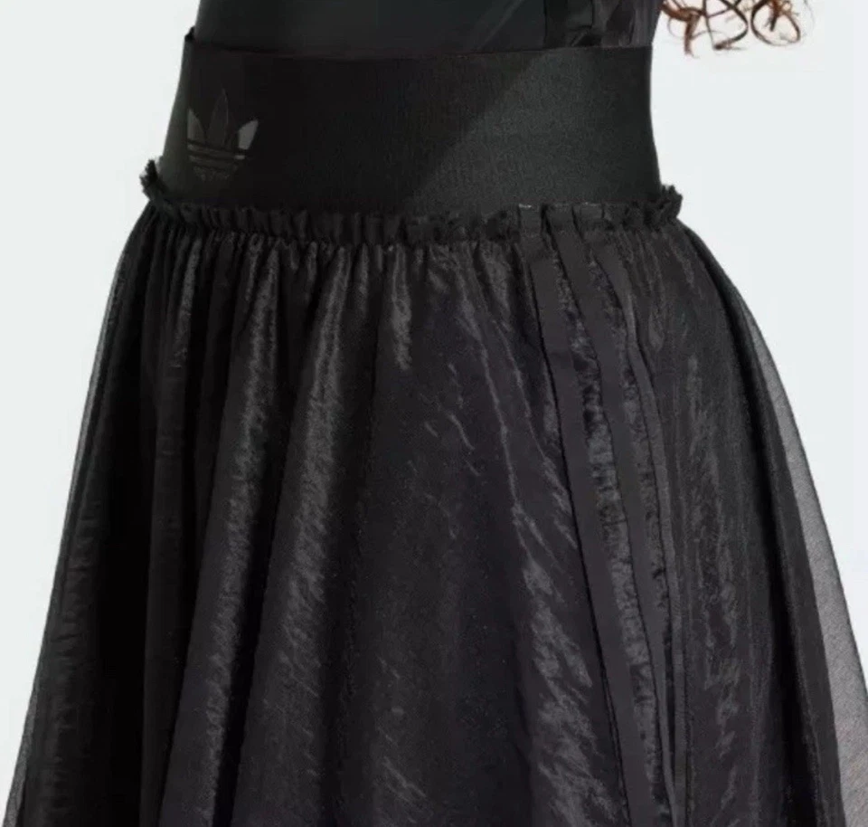 Maxi Falda Para Mujer Adidas Originales Cintura Tul Vestido Informal Talla XS Foto 3 de 4