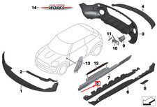 MINI COUNTRYMAN R60 Rechts Adapter für Einstiegsleisten 51779810640 NEU ORIGINAL
