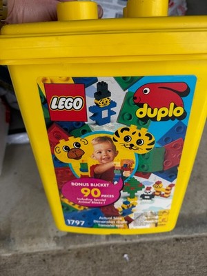 Vintage Lego Duplo set #1797 w/original yellow storage box