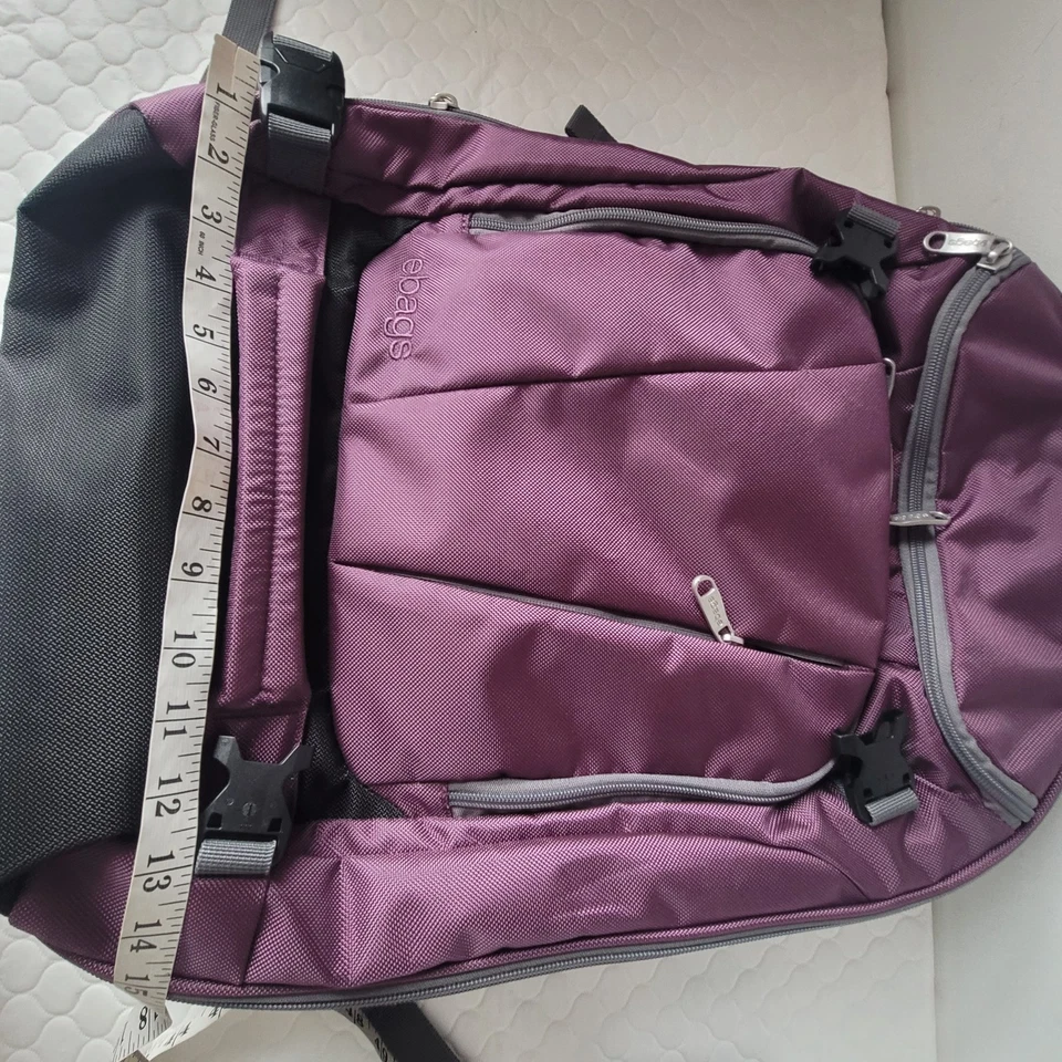 Mochila de viaje Ebags Mother Lode púrpura convertible equipaje expandible 117769 Foto 3 de 4
