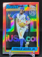 Ronald Acuna Jr. 2025 Topps Chrome Baseball 1987 Topps Insert #90CB-2 Braves