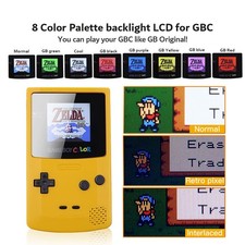 2.2'' Retro Pixel Double Touch Version LCD Screen Kit Pre-cut Shell Case For GBC