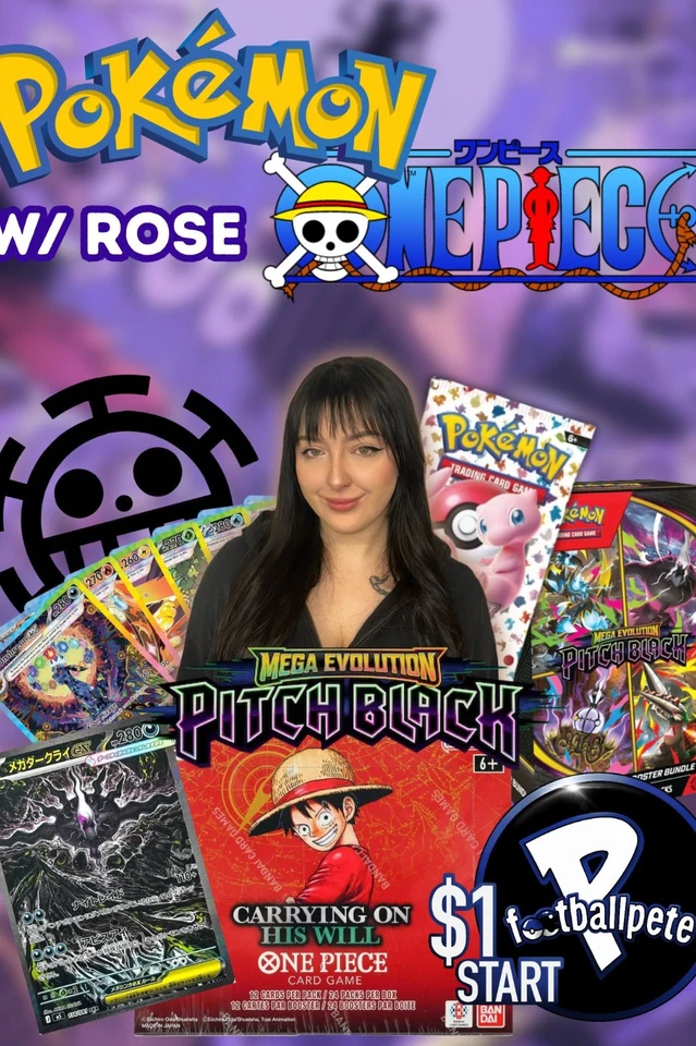 🏴‍☠️ 💥$1 START ONE PIECE & POKEMON!💥 🏴‍☠️ W/ROSE