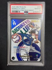 PSA 10 Los Angeles Dodgers One Piece Luffy 2025 Japan #010