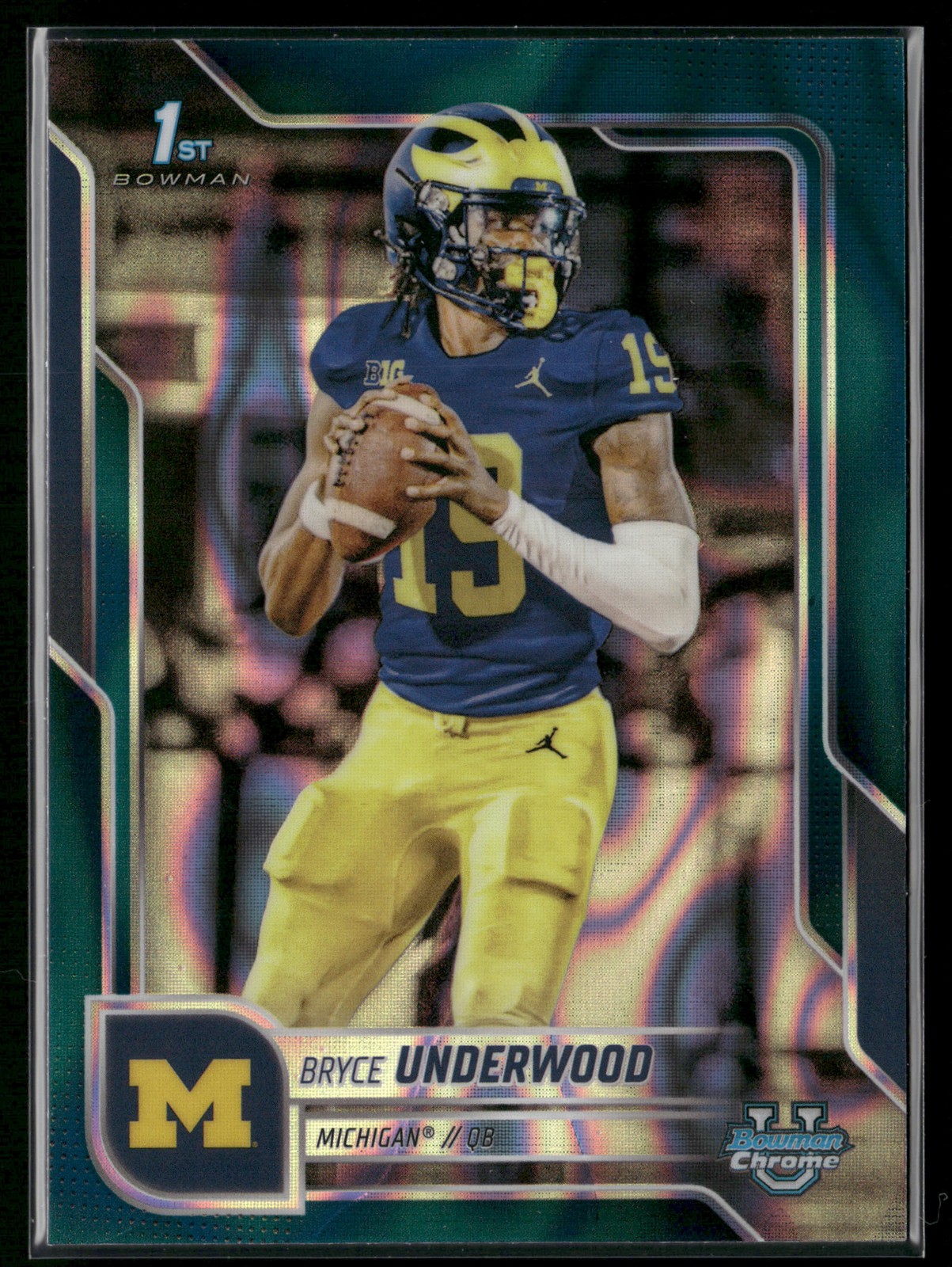 2025 Bowman University Chrome #196 Bryce Underwood Teal Lava Refractor